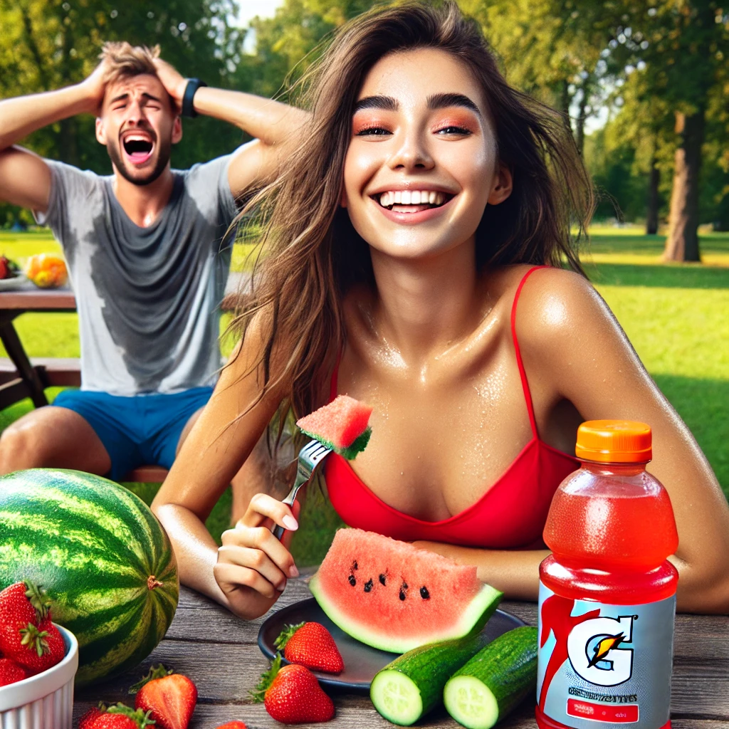 young lady snacking on fruit